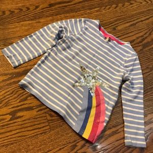 Joules long sleeve star tee, size 5, near new.